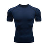 Men'S Bodybuilding Sports Compression Shirt Summer O-Neck T Shirt Gym Fitness Quick Dry Running T Shirt for Man Workout Tops