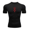 Men'S Print Compression Shirts Summer Short Sleeve Rash Guard Gym Workout T-Shirt Athletic Quick Dry Baselayer Undershirts Tops