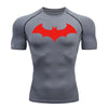 Bat Graphic Compression Shirts for Men Short Sleeve Rash Guard Gym Workout Running Tshirt Summer Athletic Quick Dry Tees Tops