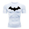 Bat Graphic Compression Shirts for Men Short Sleeve Rash Guard Gym Workout Running Tshirt Summer Athletic Quick Dry Tees Tops